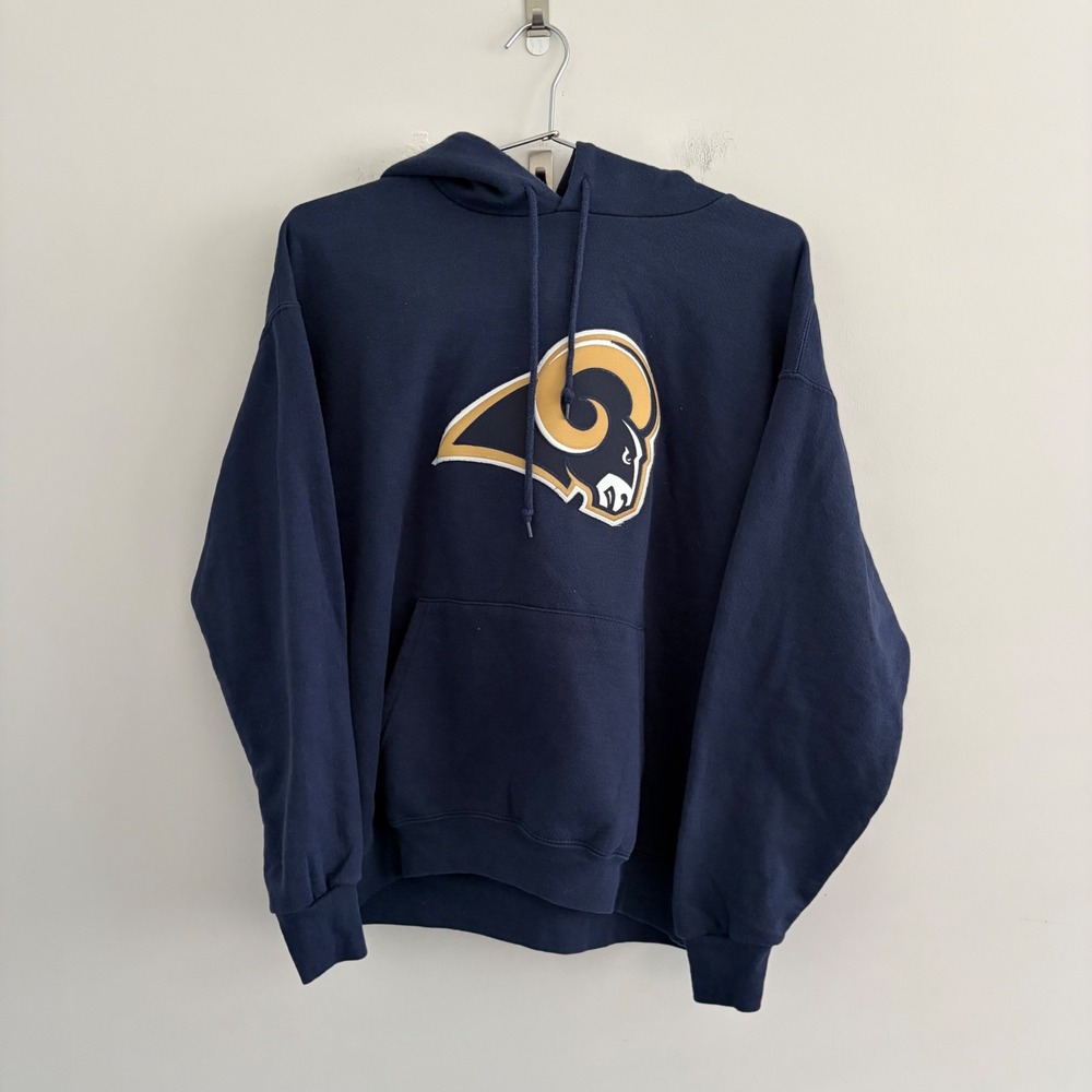 NFL Team Apparel Los Angeles Rams Hoodie Navy Blue Medium